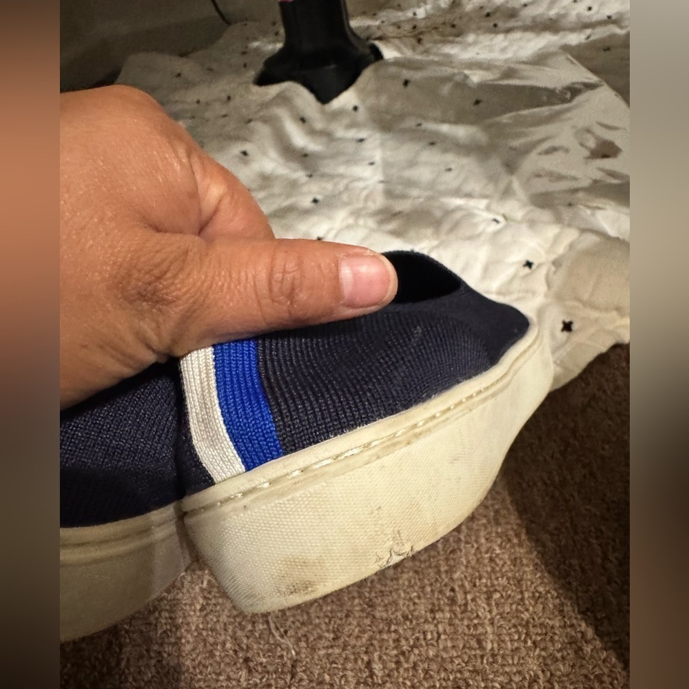 Rothy's The Original Slip On Sneaker in navy blue - Picture 5 of 7